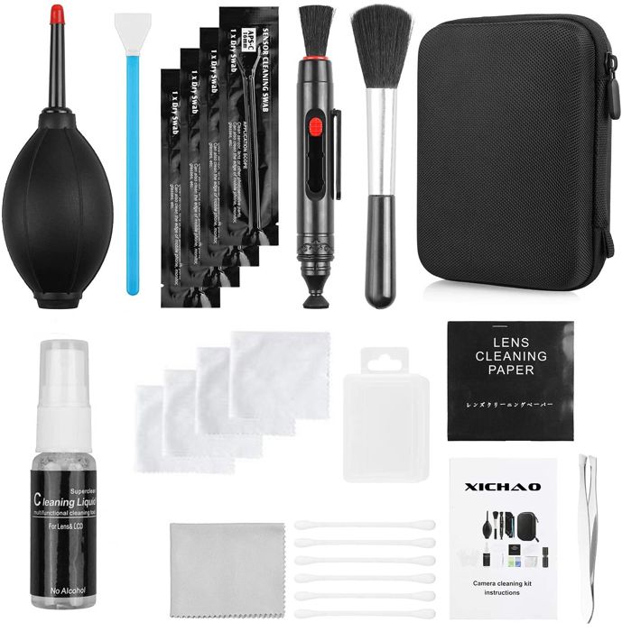 XICHAO - 12 en 1 Kit de Nettoyage pour appareils Photo Reflex Numériques  Nettoyage pour Caméra(Canon, Nikon, Pentax, Sony) - Cdiscount Appareil Photo