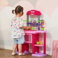 Cuisine pour enfant - dinette - jeu d'imitation complet 51 accessoires variés - fonctions sonores et lumineuses - PP ABS rose-1