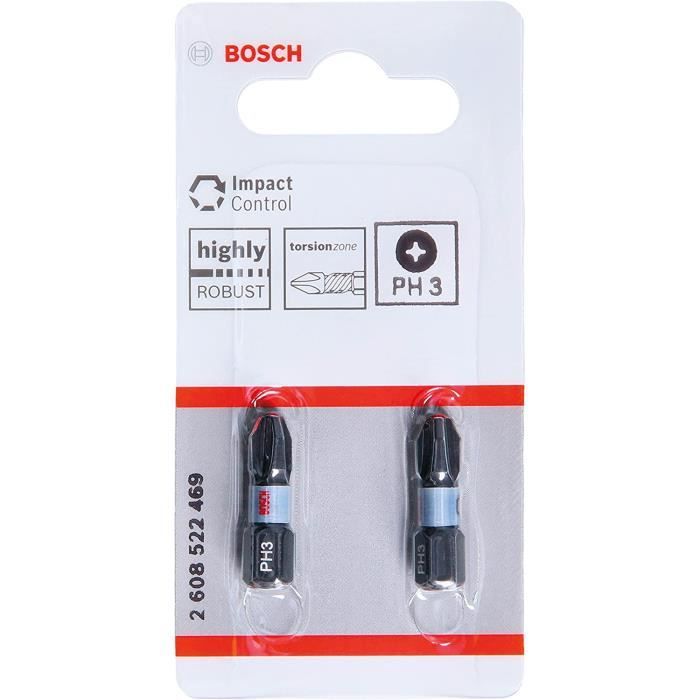 Bosch Professional Impact Control embout de vissage PZ2 25mm 2