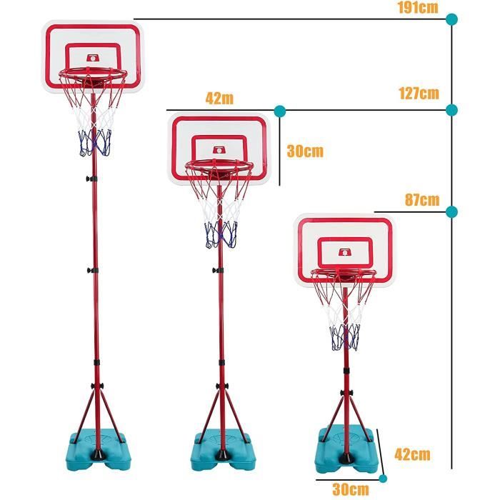 TONZE Panier de Basket Enfant Exterieur Interieur - (88cm/138cm