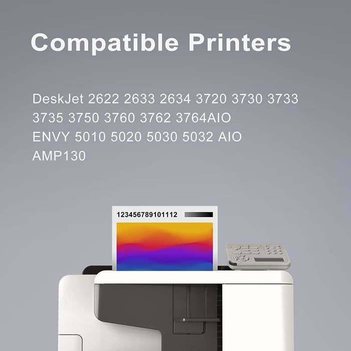 Pack 2 cartouches d'encre N° 304 XL Noir et Couleur Grande Capacité pour  imprimante HP DESKJET 3732