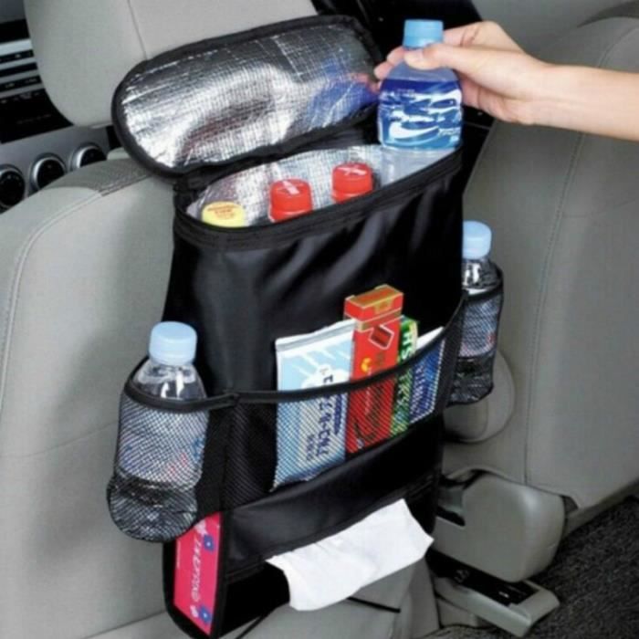 Rangement,Coffre de voiture organisateur boîte sac de rangement Auto  poubelle outil sac en cuir PU pliant voiture - Type back L