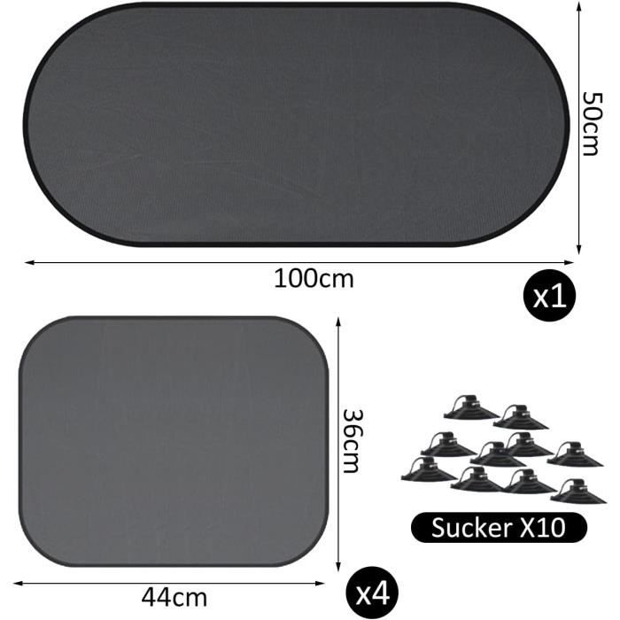 Chumix 4 PCS Pare Soleil Voiture Bébé - Protection UV 100% Avec Sac De Rangement