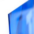 Tulup 125x50cm Crédence de cuisine sur verre sécurité:- Art: moderne classique - Abstraction 3d - Noir Blanc Bleu-2