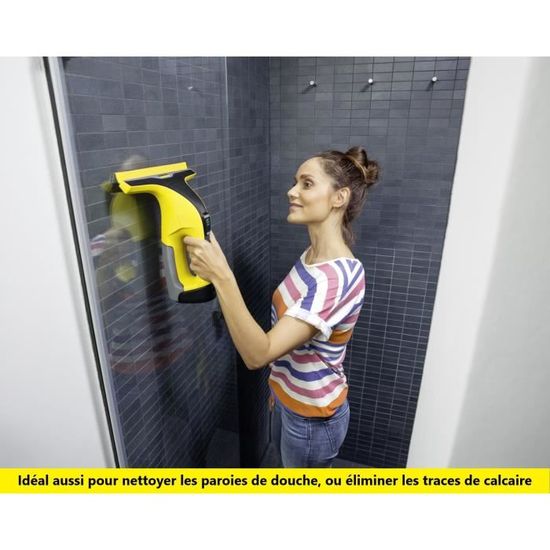 Kit Nettoyage Vitres Kärcher WV6 + KV4 - Nettoyeur Vibrant Et Aspirateur - Autonomie 100min/300m²