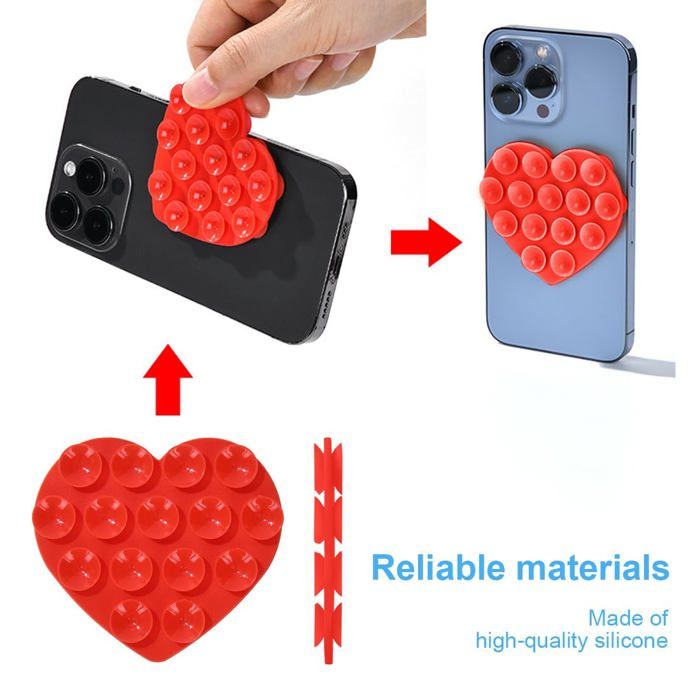 TRUEIN - 12 Ventouses Pour Téléphone En Silicone - Support Autocollant Mains Libres Pour Selfies & Vidéos (12 Couleurs Macaron)