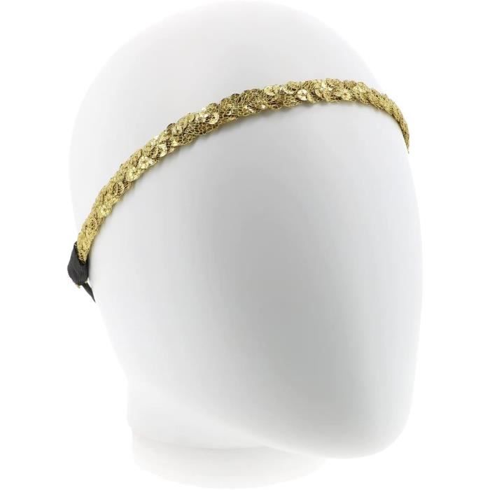 Serre Tete Lumineux Festival Bandeau Étoile Strass Doré - Accessoire Cheveux Élégant Serre Tete Festival