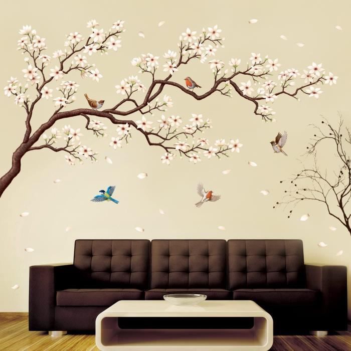 M] Decoration murale salon, Stickers muraux salon arbre, Sticker muraux 3d, Sticker  mural cuisine adhésif, acrylique arbre Bleu - Cdiscount Maison
