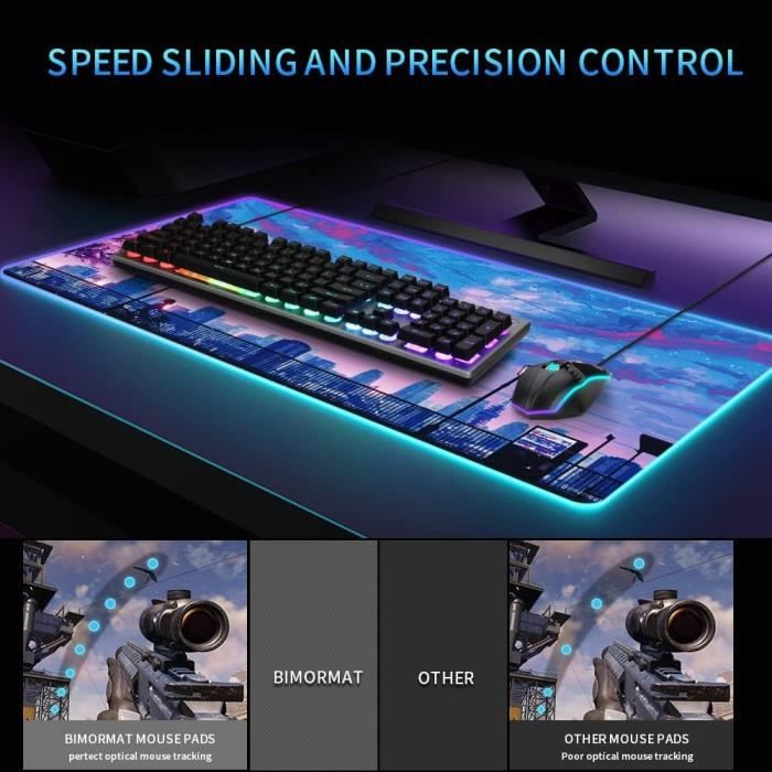 Tapis De Souris Gaming XL Keqing Genshin Impact 60x30 Cm - Design Anime Premium