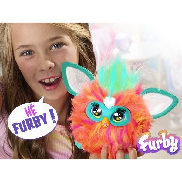 Furby corail, 15 accessoires, peluche interactive pour filles et