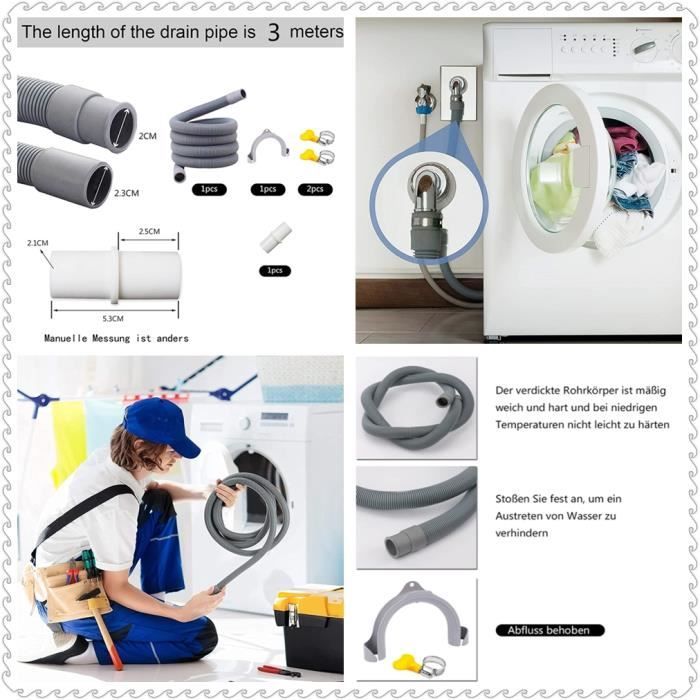 Tuyau d'évacuation / vidange flexible - machine à laver / lave vaissel –  BOUTIQUE HULÉTI