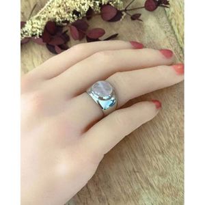 BAGUE PIERRE DE LUNE MONTURE EN ARGENT 925 TAILLE 56 1/2