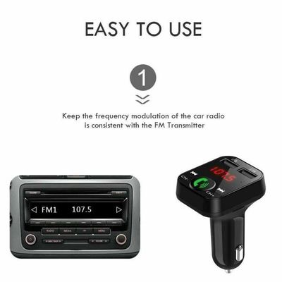 Transmetteur FM Sans Fil Bluetooth 5.0 Adaptateur MP3 Kit Voiture Chargeur USB Lecteur MP3 Adaptateur Radio Sans Fil Kit Émetteur FM Voiture Chargeur Appel Mains Libres