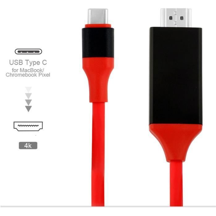 Adaptateur USB-C Vers HDMI 4K - Aluminium, Plug & Play - Pour Smartphone, PC Portable, Télévision