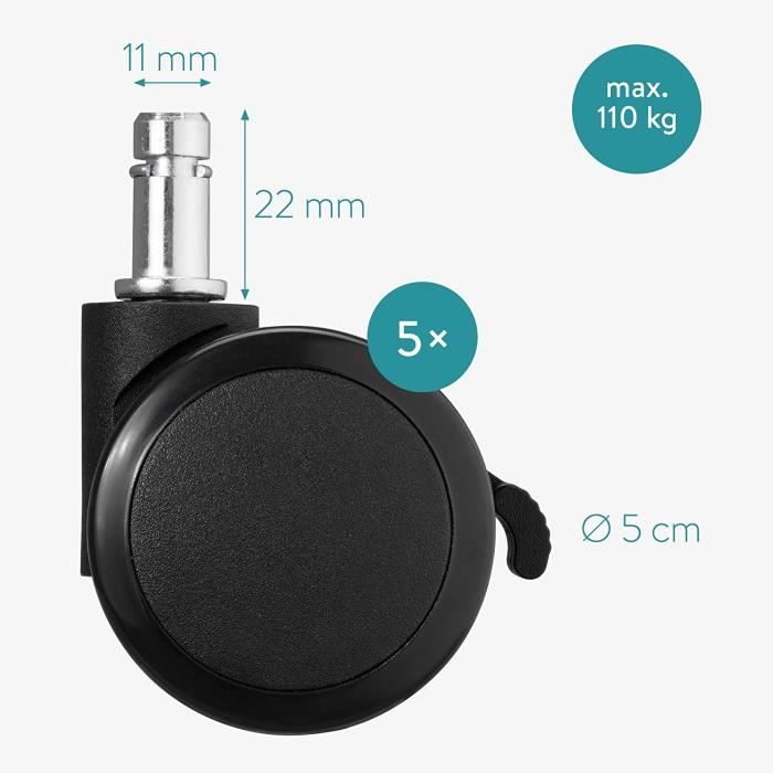 Roulettes Auto-freinées Pour Chaise De Bureau Vide