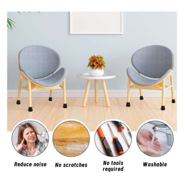20 Embouts Feutre Pour Pieds De Meubles 18-28 mm - Protection Sol Et Anti-bruit