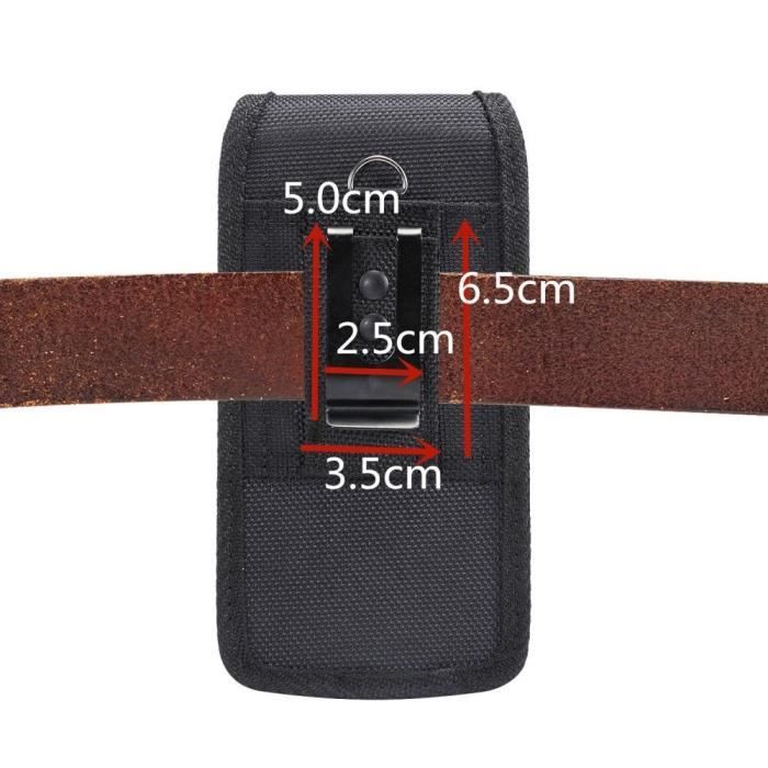 Étui 360° Avec Clip De Ceinture Pivotant Pour IPhone 12 Mini (2020) - Marque DFVmobile, Cuir Synthétique, Noir