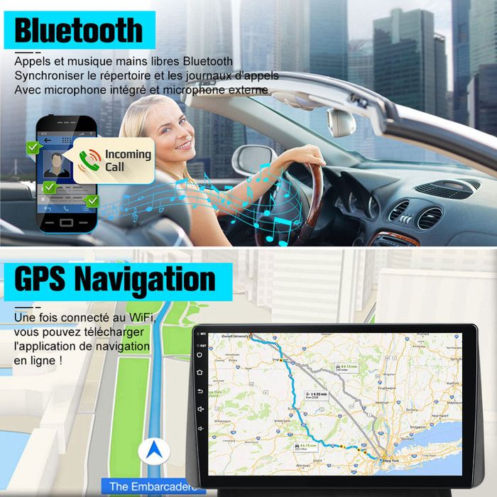 DAB APPLE CARPLAY Android Autoradio GPS Navi Kam Für Peugeot 308 408