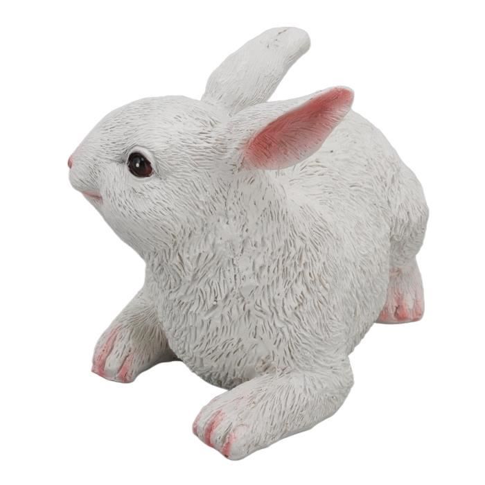 Statues Lapins Jardin Résine 4Pièces - Déco Extérieur Résistante Intempéries | VERDOBA Animaux Nature