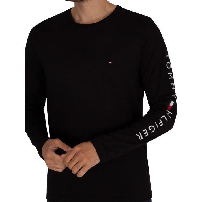 T shirt Tommy Hilfiger Pour homme Noir Noir Cdiscount Pret a Porter