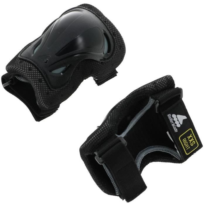 Set Équipements De Sécurité Roller Skate SUPVOX - Casque, Genouillères, Coudières Et Protège-Mains Noir