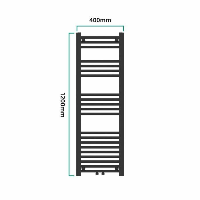 Radiateur S che serviettes Voss Acier 120 X 40 Cm Noir Cdiscount 