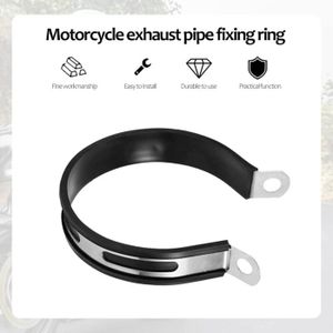 Lot De 2 Colliers De Fixation échappement Moto - Acier Inoxydable - Forme En Z - 84x18 Mm - 2