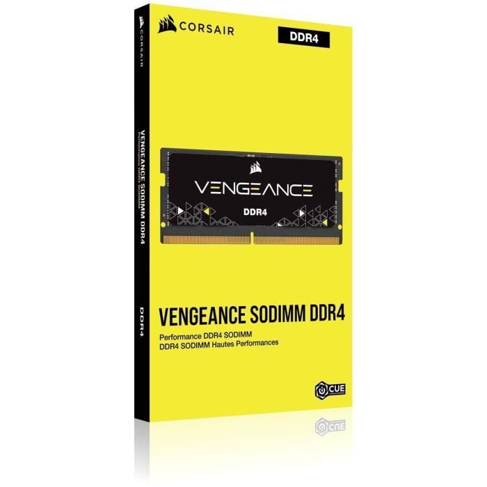 Memoire RAM CORSAIR Vengeance SODIMM 32Go DDR4 3200MHz CL22 Noir Cdiscount Informatique