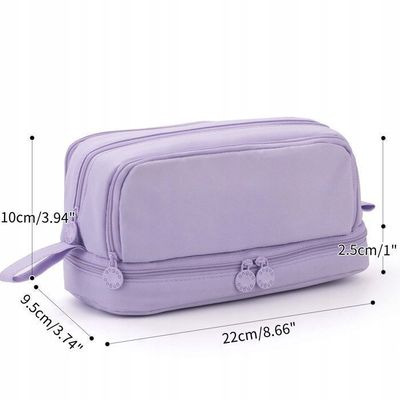 Trousse Scolaire Fille 4 Compartiments - Grande Capacité 21,5x12,5x9,5 Cm, Rose, Tissu De Haute Qualité - 7