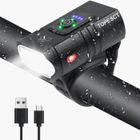 Lumiere Velo Avant,1500 Lumens Lumineux Mode, 6 Modes USB Rechargeable IPX5 Étanche à l'eau Eclairage Velo Rechargeable - TOPESCT
