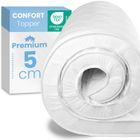 ELONEO Surmatelas 80x200 cm, 6 cm, mousse à mémoire de forme respirante – confort optimal pour lits simples et doubles