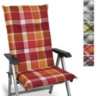 BEAUTISSU HOME STYLE Beautissu Matelas Coussin pour Chaise Fauteuil de Jardin terrasse Sunny RO rouge 120x50x6cm - Haut Dossier