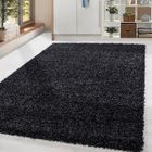 ONLINETEX24 Homebyhome Tapis de Salon Shaggy Uni Tapis Anthracite 120x170 cm Chambre Tapis Poil Long Moelleux et Doux