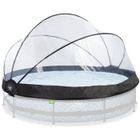 Dôme pour piscine - EXIT TOYS - Ø 3,60 à 3,70 m - Acier - Transparent - Hors-sol