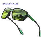 ORGANGONFAND Lunettes de soleil homme - nouveau carré outdoor sport équitation polarisation pilote pêche lunettes de soleil-verte