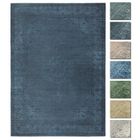 Tapis Salon Poils Courts Bleu 195x280 cm - Kelim Tapis Berbere Lavable - TESSO LIVING - Vintage - Intérieur