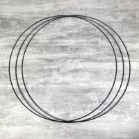 Gros lot de 3 Grands Cercles métalliques noir, diam. 80 cm pour abat-jour, Anneaux epoxy Attrape rêves - Unique