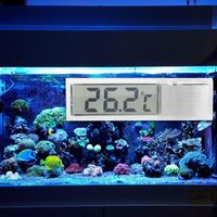 Thermomètre d'aquarium EECOO, 3D LCD électronique Transparent numérique thermomètre d'aquarium pour aquarium mesure de la