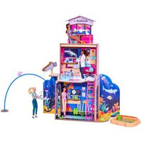 KidKraft - Maison de poupées 2-in-1 Beach & Rescue Center en bois avec 50 accessoires inclus