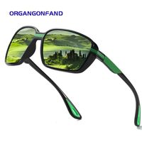 Lunettes de soleil homme - nouveau carré outdoor sport équitation polarisation pilote pêche lunettes de soleil-verte