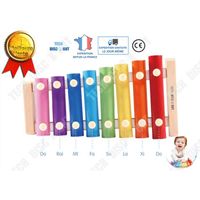 TD® xylophone bebe enfant bois 3 ans ou plus jouet musical piano multicolore classique instrument musique percussion fille garcon