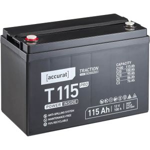 BATTERIE VÉHICULE Accurat Traction T115 Pro 12V AGM Batterie au plomb 115Ah