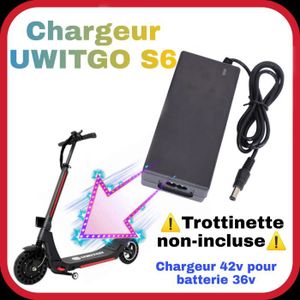 PIECES DETACHEES TROTTINETTE ELECTRIQUE Chargeur 42v Uwitgo S6 pour trottinette électrique