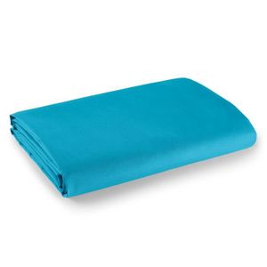 DRAP PLAT Drap plat 1 place et 2 places 100% coton/57 fils/cm² - Couleur: Linge de lit Turquoise - Taille de drap plat: 240 x 300 cm pour lit