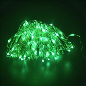 GUIRLANDE D'EXTÉRIEUR USB - 5m 50 leds Vert Guirlande lumineuse LED féerique en fil de cuivre, fonctionnement à piles, pour l'extér
