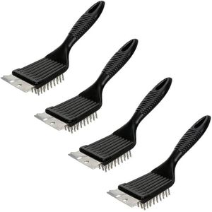 USTENSILE 4 Pièces Brosse à Grille Barbecue, Brosse À Poils pour Barbecue, Brosse de Barbecue Acier Inoxydable, pour Barbecue, Extérieur, A17