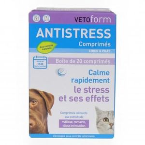 SOIN POUR ANIMAUX Anti-Stress Chien et Chat 20 Comprimés