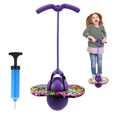 Balle sautante pour Silencieux avec Poignée, Pompe à Air Incluse, | Jouet pour Pour Filles et Garçons, Maison, École, Jardin, Parc