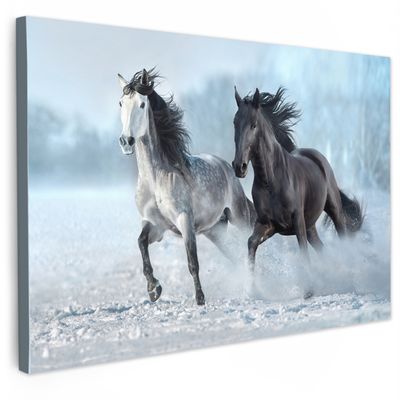 Tableau sur toile, Tableau sur toile, Cheval peint à l'huile 50x50 | Leroy Merlin