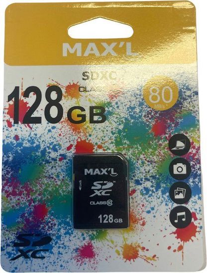 Carte Mémoire SDXC 128 Go QUMOX - Vitesse 80 Mo/s Lecture, 40 Mo/s Écriture, UHS-I Classe 10, Pour Appareil Photo, 4K, Dashcam - 5